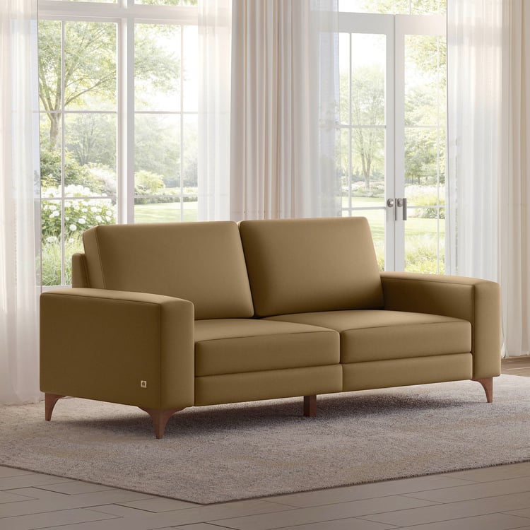 Quebec NXT Faux Leather 3-Seater Sofa - Tan