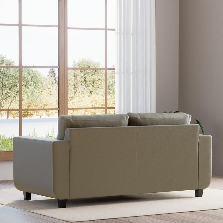 Berry Faux Leather 3-Seater Sofa - Brown