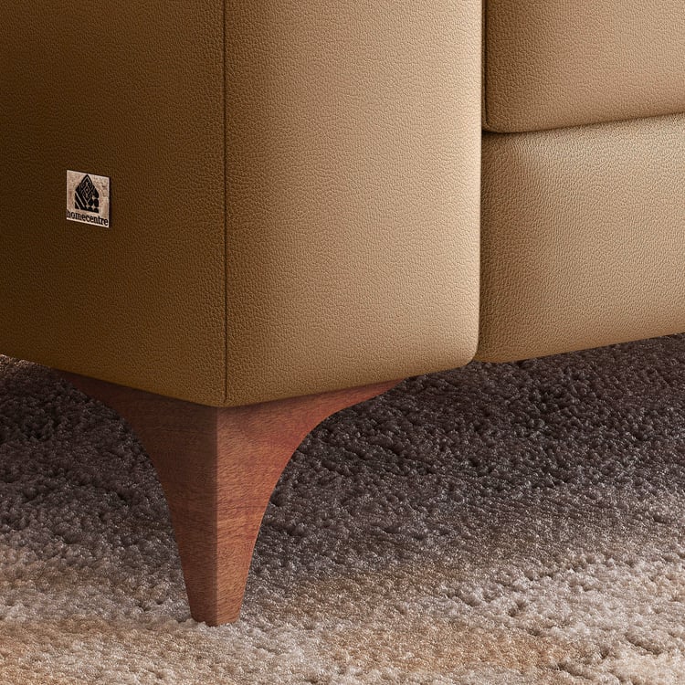 Quebec Half Leather 2-Seater Sofa - Tan