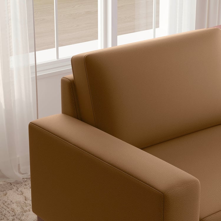 Quebec NXT Half Leather 3-Seater Sofa - Tan
