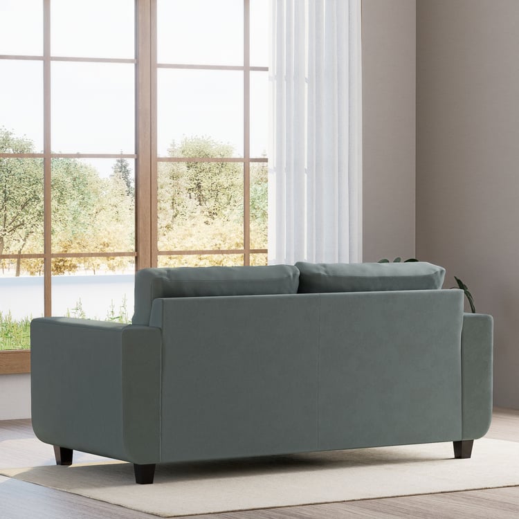 Berry Velvet 3-Seater Sofa - Grey