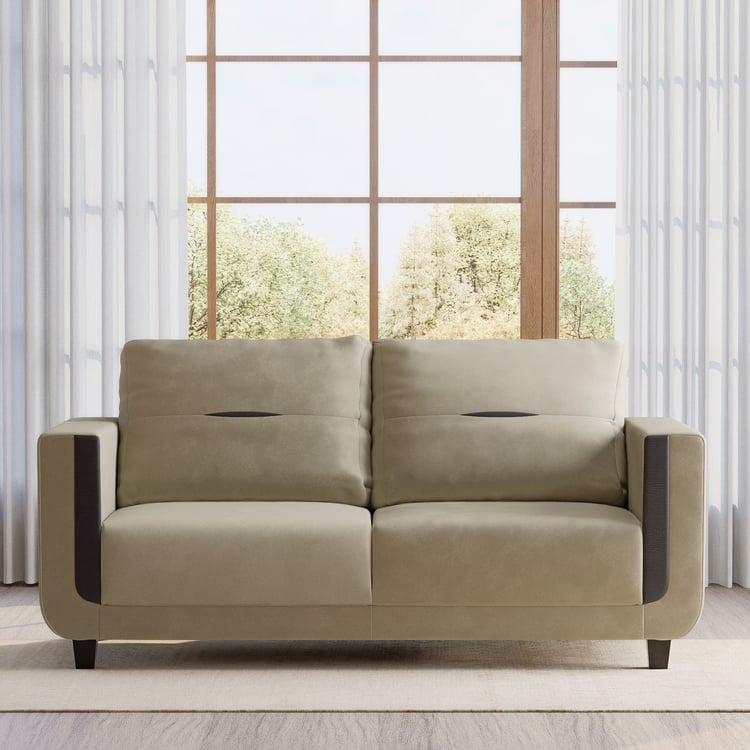 Berry Velvet 3-Seater Sofa - Brown