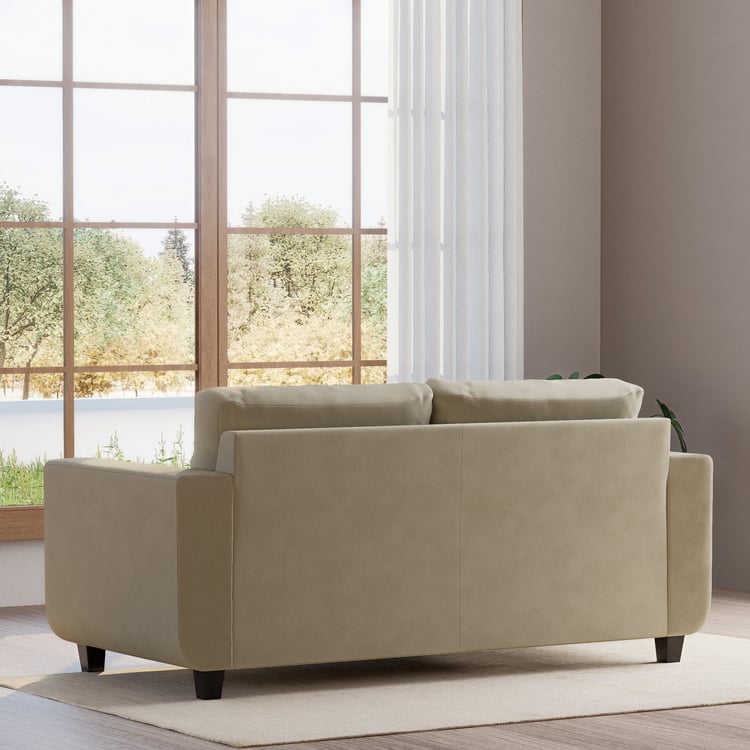 Berry Velvet 3-Seater Sofa - Brown
