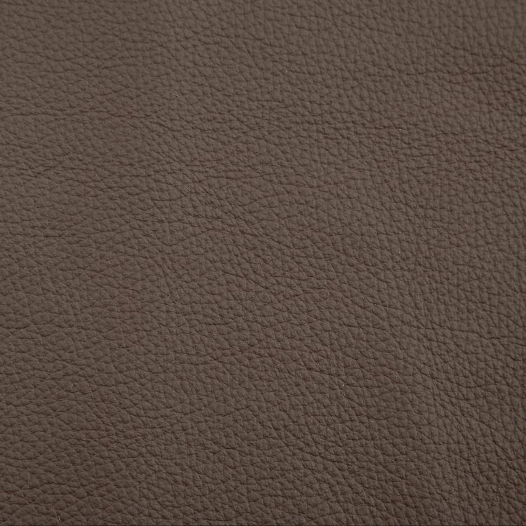 Berry Half Leather 3-Seater Sofa - Brown