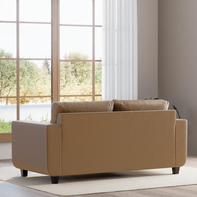 Berry Half Leather 3-Seater Sofa - Tan