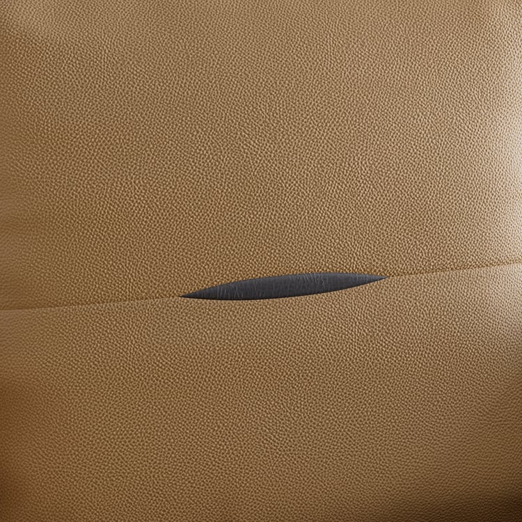 Berry Half Leather 2-Seater Sofa - Tan