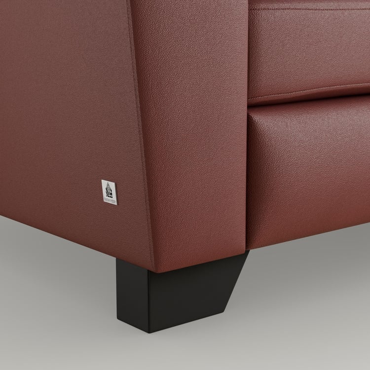 Winchester Faux Leather 1-Seater Sofa - Burgundy