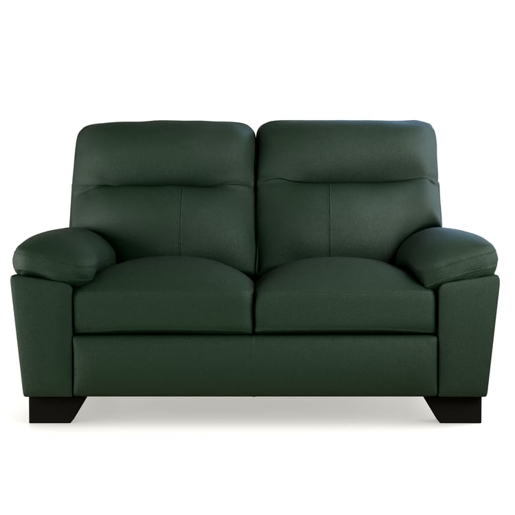 Winchester Half Leather 2-Seater Sofa - Green