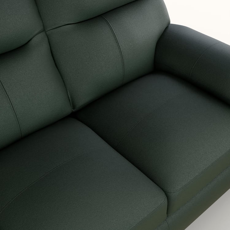 Winchester Half Leather 2-Seater Sofa - Green