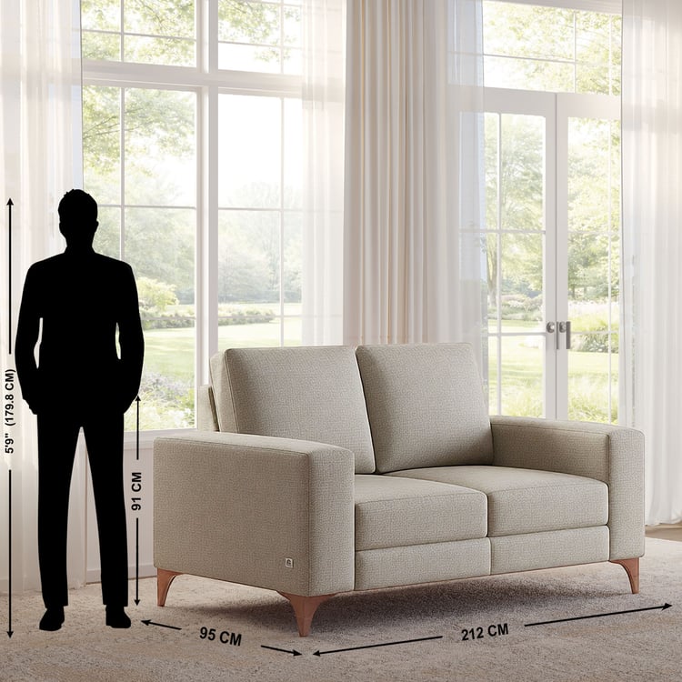 Quebec NXT Fabric 2-Seater Sofa - Beige