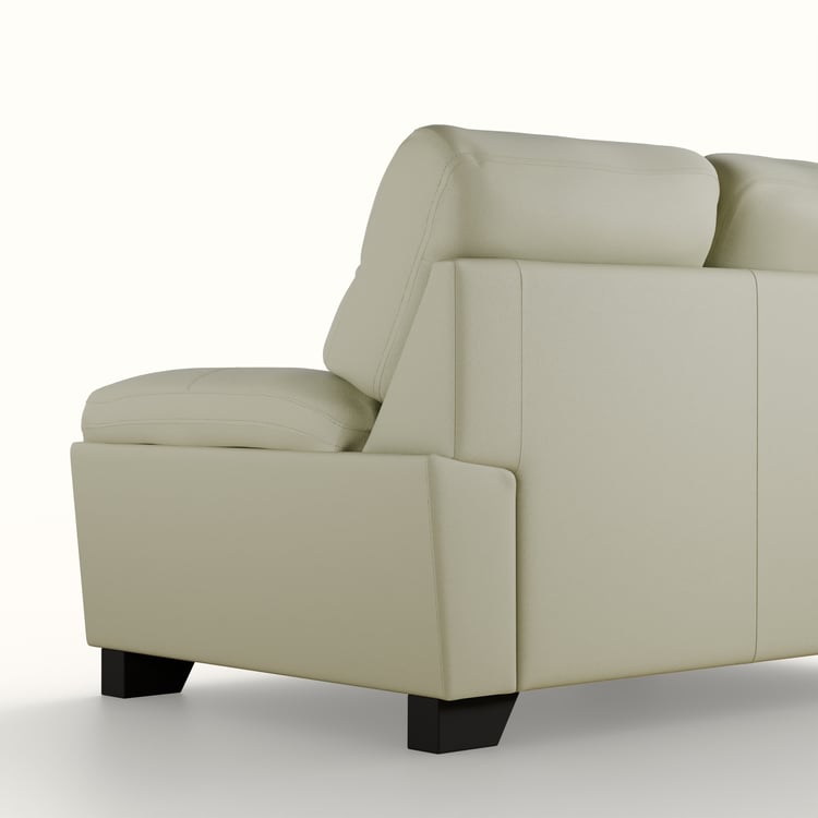 Winchester Faux Leather 2-Seater Sofa - Cream