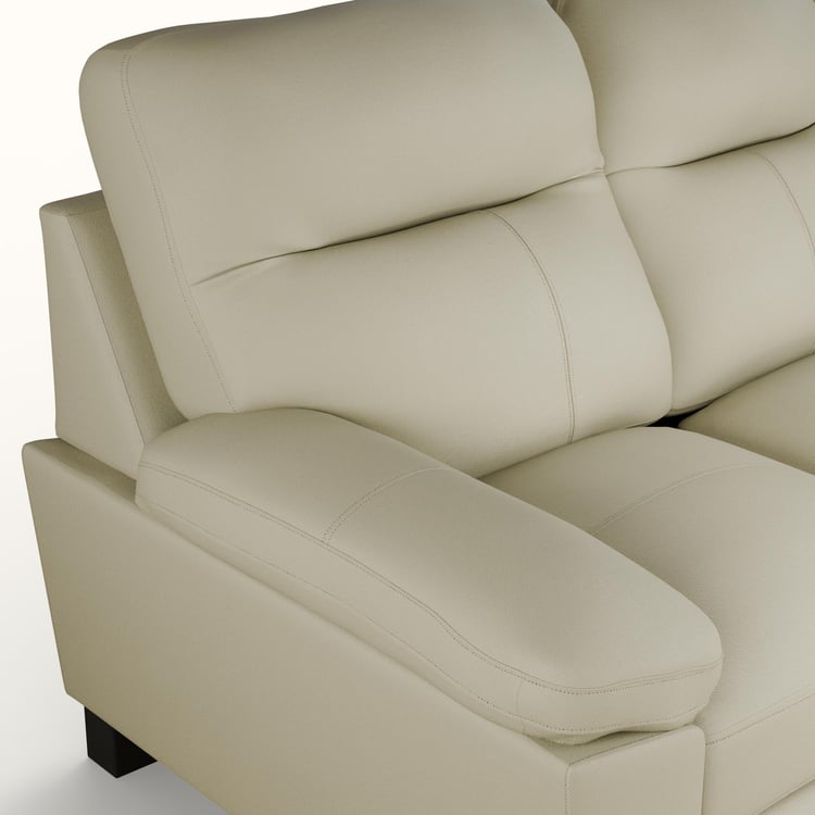Winchester Faux Leather 2-Seater Sofa - Cream