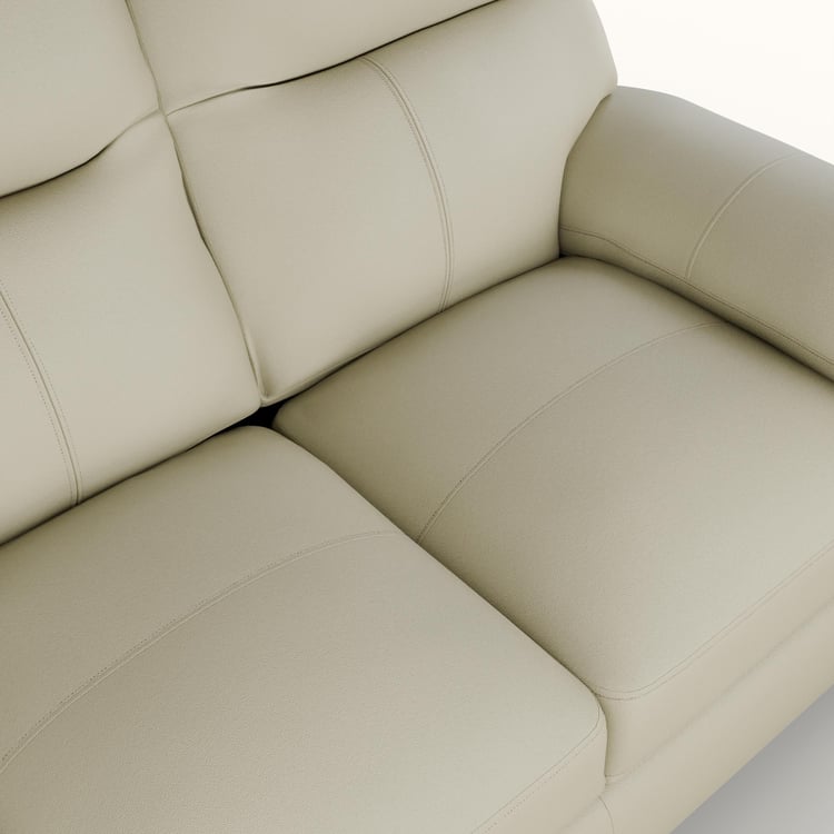 Winchester Faux Leather 2-Seater Sofa - Cream