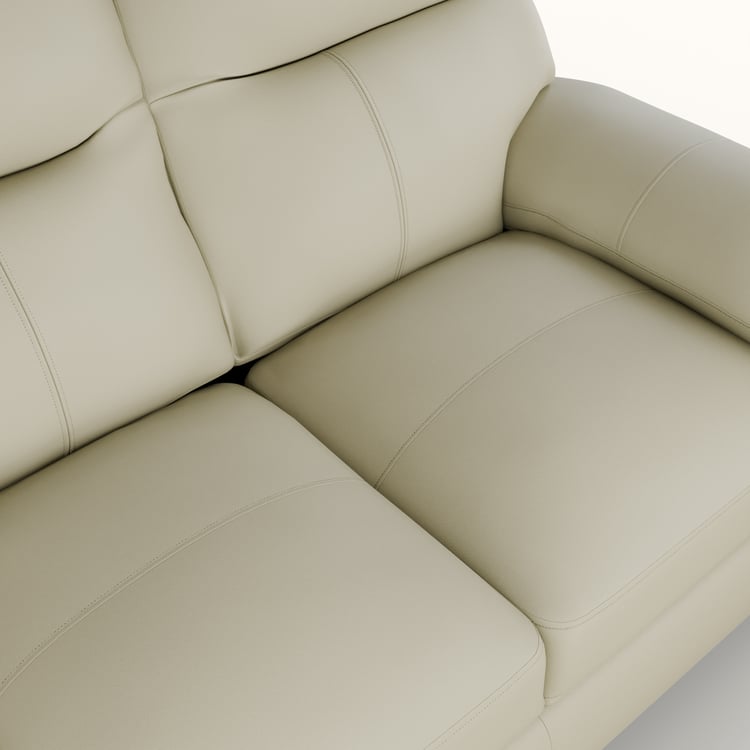 Winchester Half Leather 3-Seater Sofa - Cream