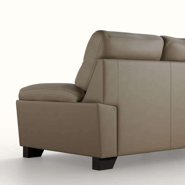 Winchester Faux Leather 3-Seater Sofa - Brown