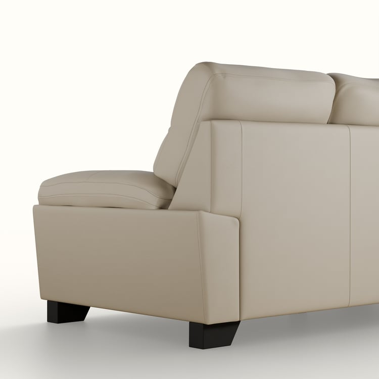 Winchester Faux Leather 3-Seater Sofa - Taupe