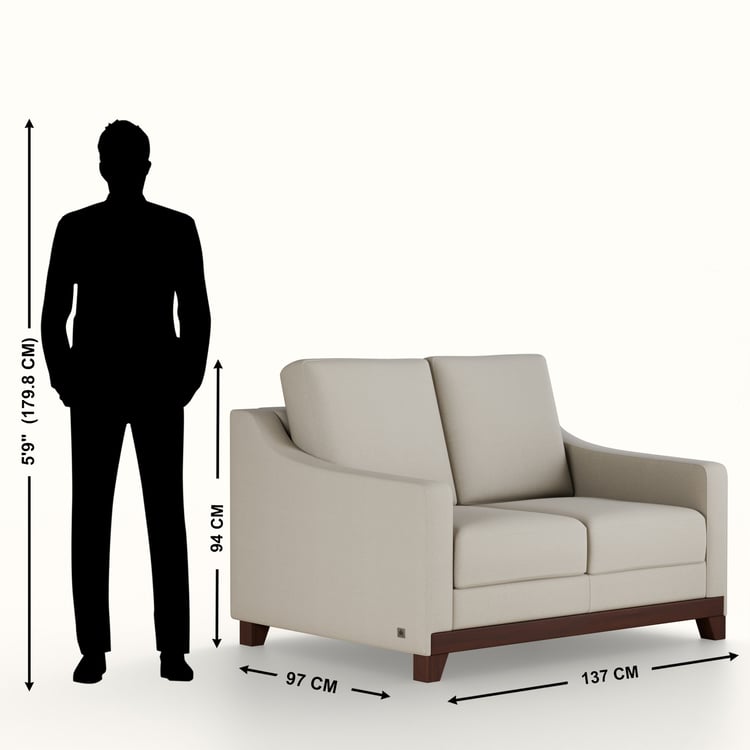 Sylvester Fabric 2-Seater Sofa - Beige
