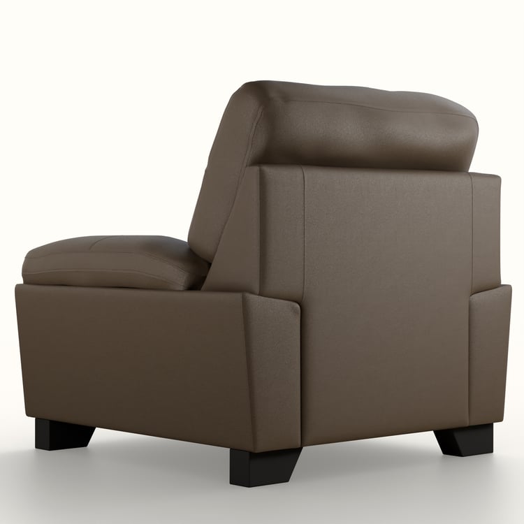 Winchester Faux Leather 1-Seater Sofa - Brown