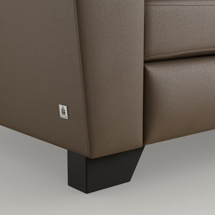 Winchester Faux Leather 1-Seater Sofa - Brown