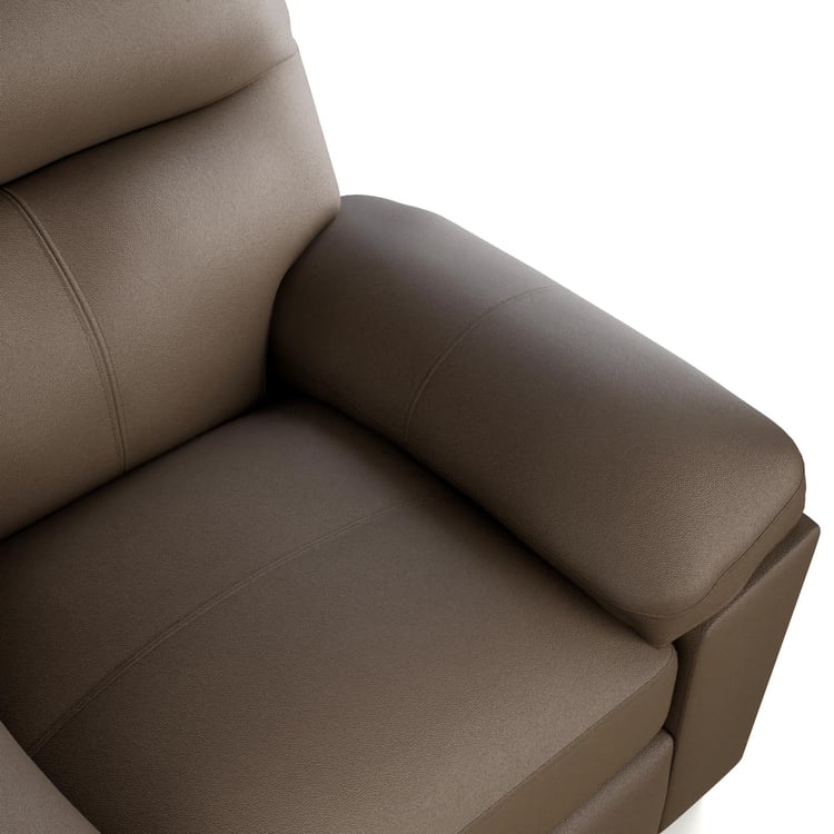 Winchester Faux Leather 1-Seater Sofa - Brown