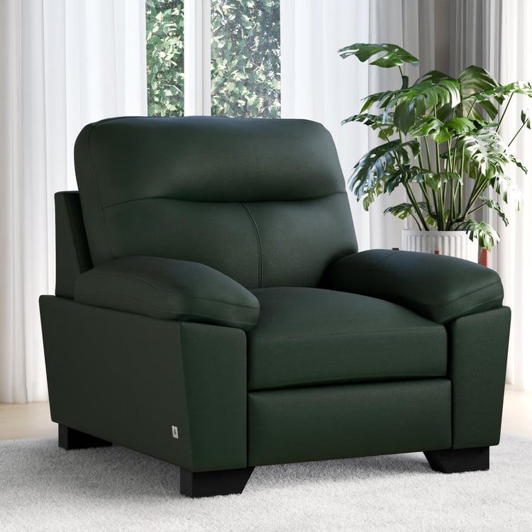 Winchester Faux Leather 1-Seater Sofa - Green