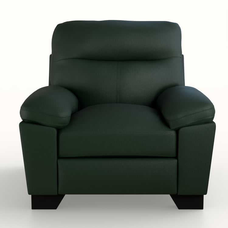 Winchester Faux Leather 1-Seater Sofa - Green