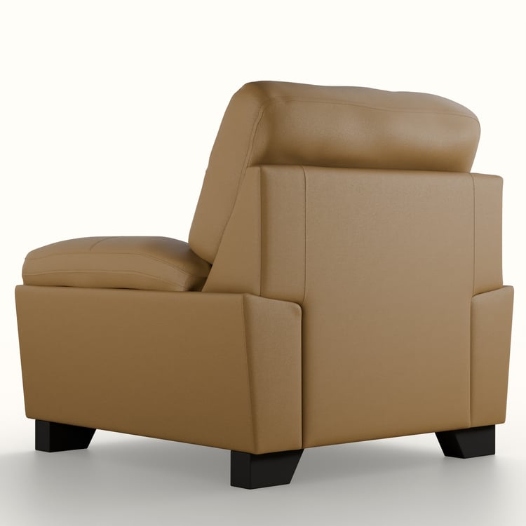 Winchester Faux Leather 1-Seater Sofa - Brown