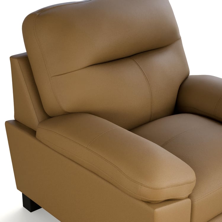 Winchester Faux Leather 1-Seater Sofa - Brown