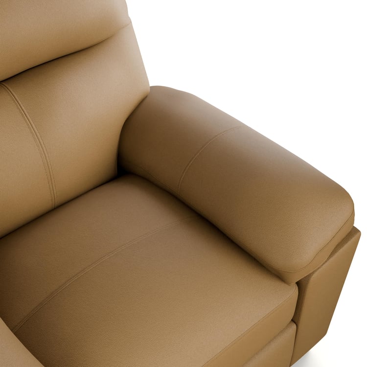 Winchester Faux Leather 1-Seater Sofa - Brown