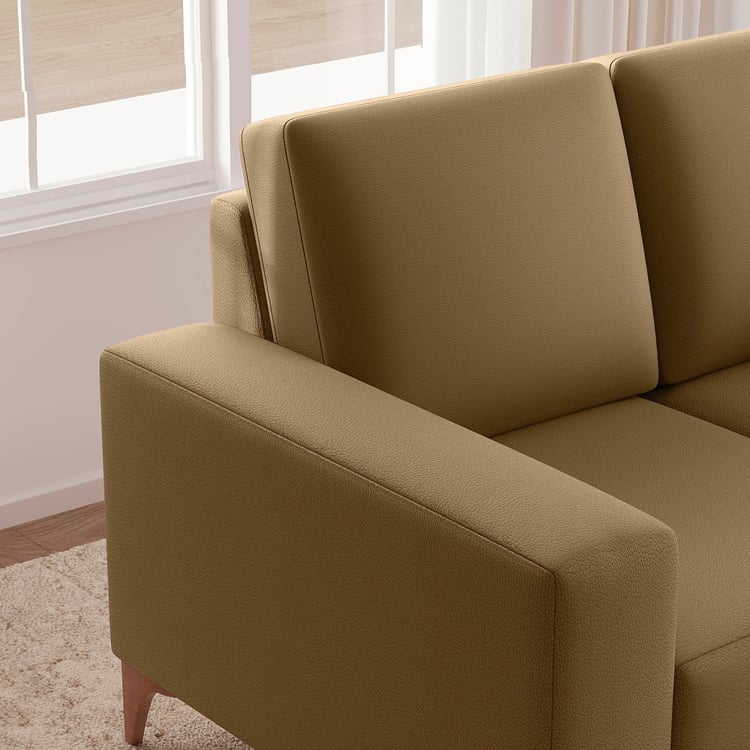 Quebec Faux Leather 2-Seater Sofa - Tan