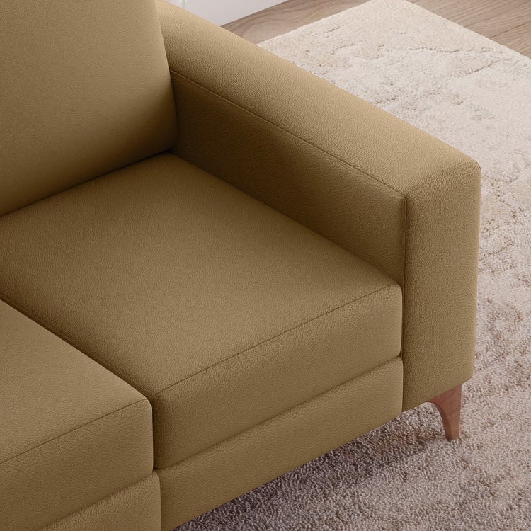 Quebec Faux Leather 2-Seater Sofa - Tan