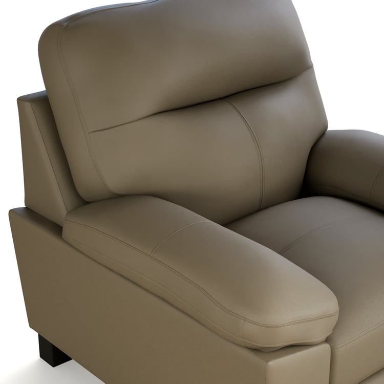 Winchester Faux Leather 1-Seater Sofa - Brown