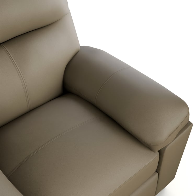 Winchester Faux Leather 1-Seater Sofa - Brown
