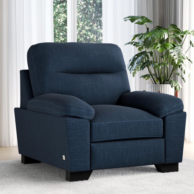 Winchester Fabric 1-Seater Sofa - Blue