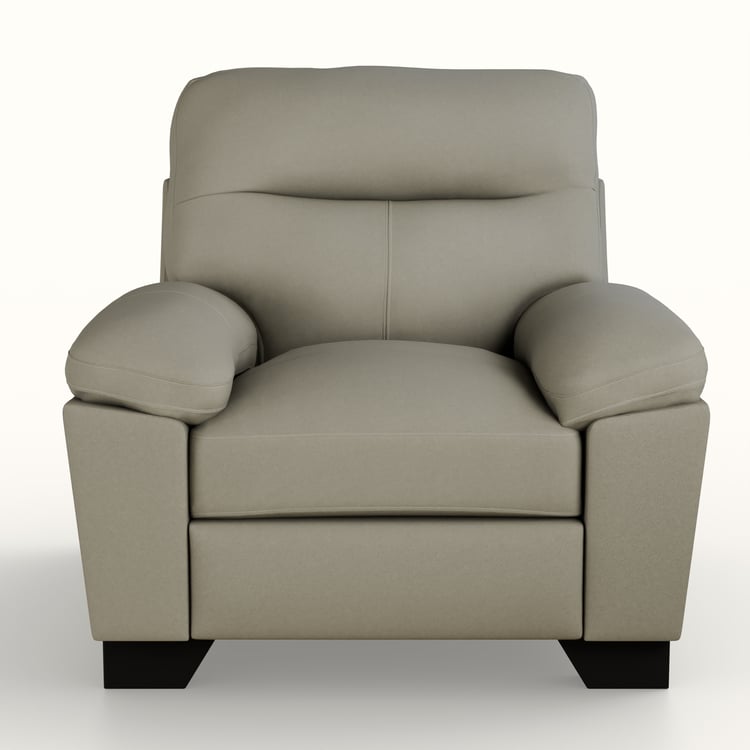 Winchester Velvet 1-Seater Sofa - Greige