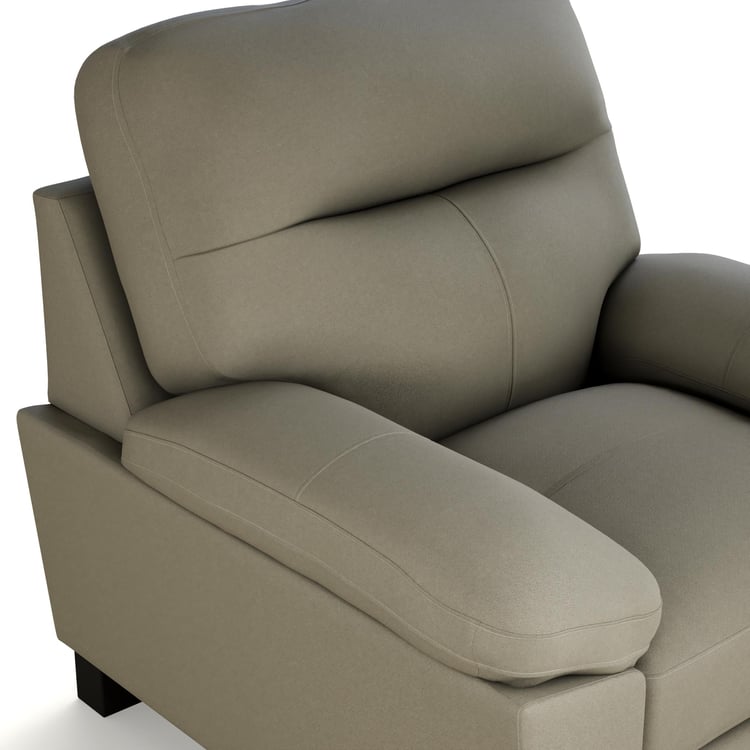 Winchester Velvet 1-Seater Sofa - Greige