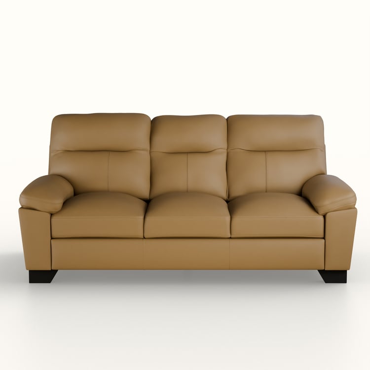 Winchester Faux Leather 3-Seater Sofa - Tan