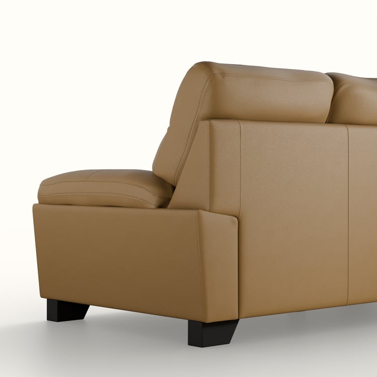 Winchester Faux Leather 3-Seater Sofa - Tan