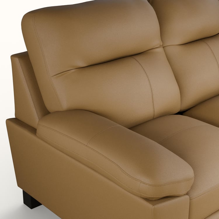 Winchester Faux Leather 3-Seater Sofa - Tan