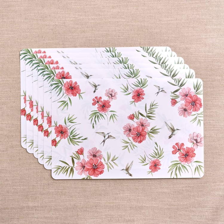 Mandarin Set of 6 Floral Print Placemats