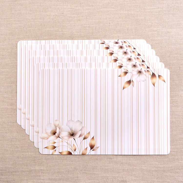 Mandarin Set of 6 Striped Placemats