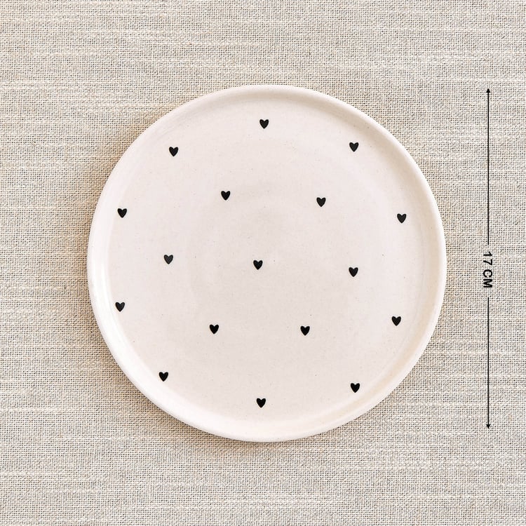Corscia Allovr Heart Set of 2 Stoneware Side Plate - 17cm