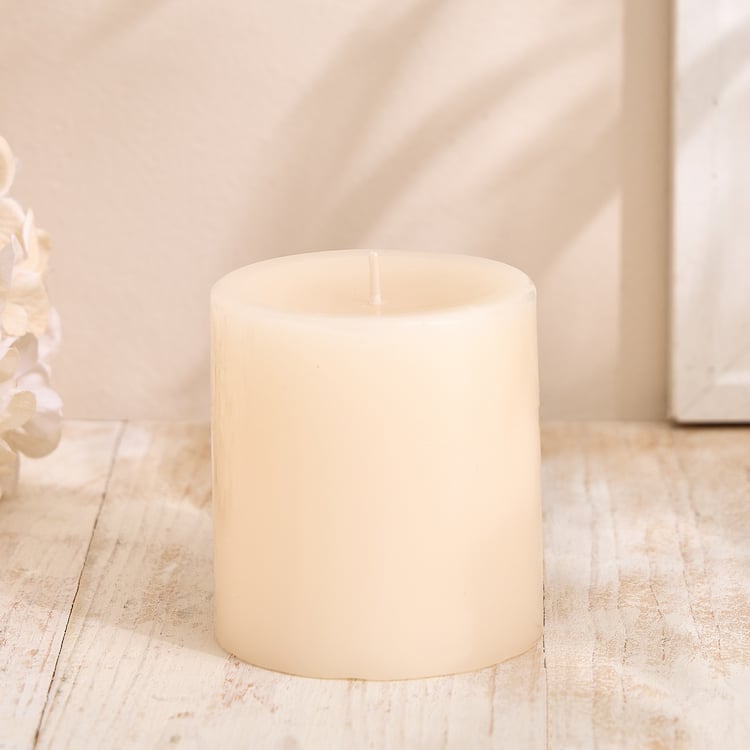 Essentials Lumera Vanilla Scented Pillar Candle