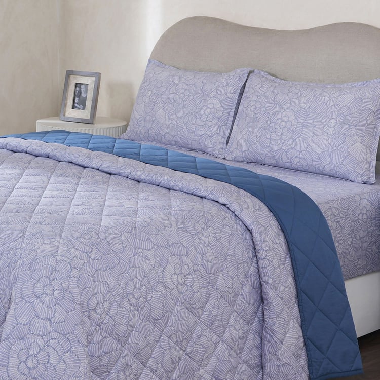 MASPAR Botanic Bloom Cotton 4Pcs Double Bed-In-A-Bag Set