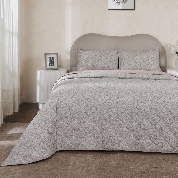 MASPAR Botanic Bloom Cotton 4Pcs Double Bed-In-A-Bag Set