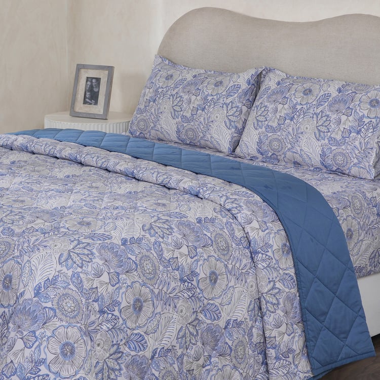MASPAR Botanic Bloom Cotton 4Pcs Double Bed-In-A-Bag Set