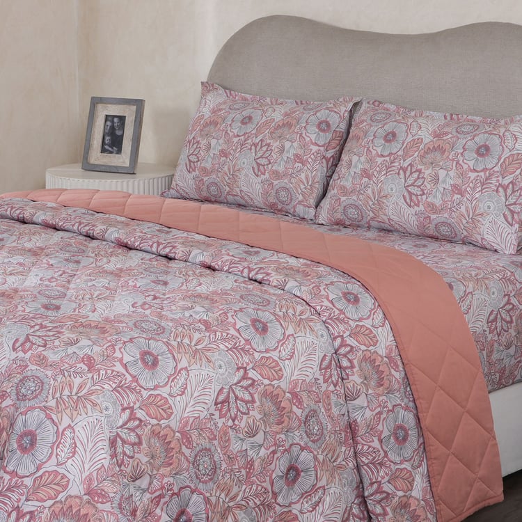MASPAR Botanic Bloom Cotton 4Pcs Double Bed-In-A-Bag Set