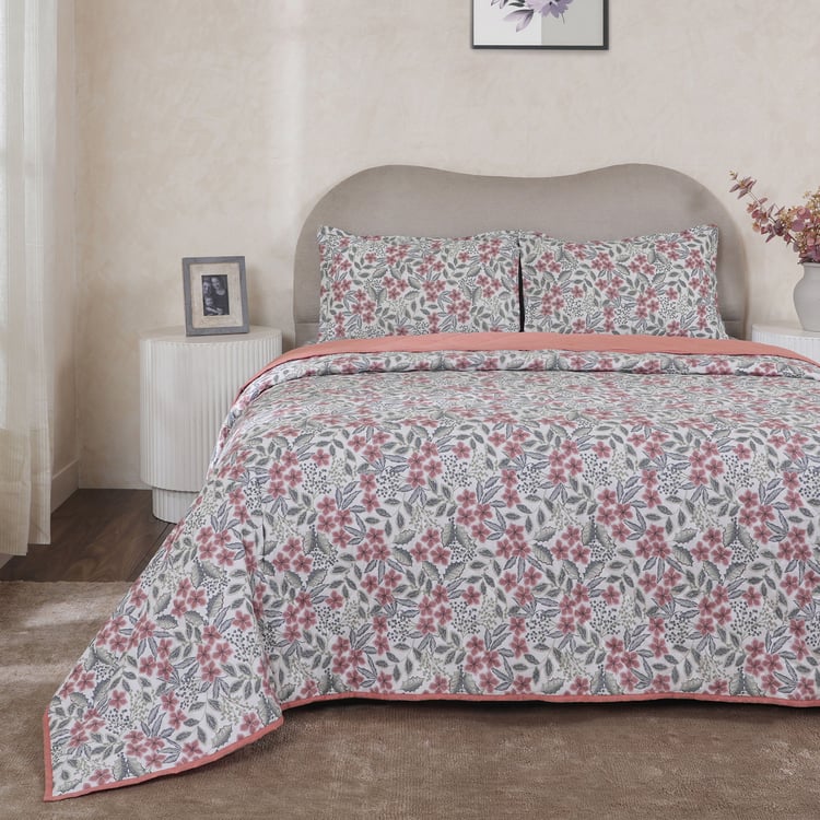 MASPAR Botanic Bloom Cotton 4Pcs Double Bed-In-A-Bag Set