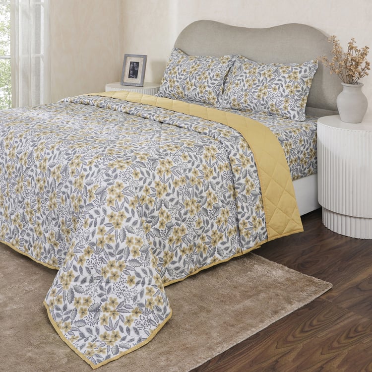 MASPAR Botanic Bloom Cotton 4Pcs Double Bed-In-A-Bag Set