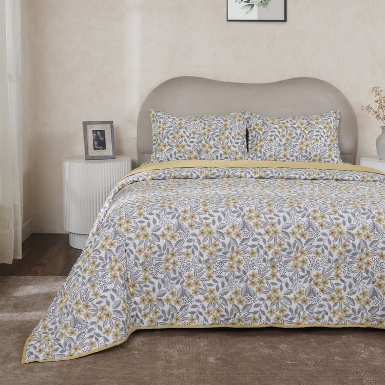 MASPAR Botanic Bloom Cotton 4Pcs Double Bed-In-A-Bag Set